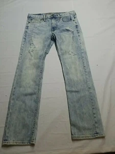 American Eagle Jeans Core Flex Slim Mens sz 30x30 (29) Distressed Stretch Denim - Picture 1 of 12