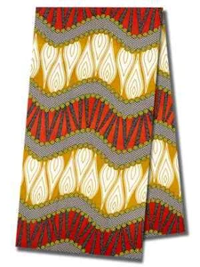 African Wax Block Prints Traditional Fabrics Cloth Ankara 100% Cotton 6 Yards - Picture 1 of 2