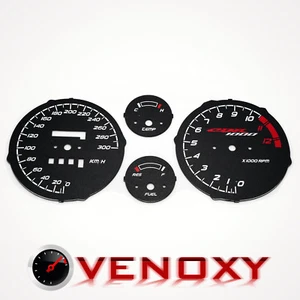 Honda CBR 1000 F SC24 DUAL 1992-1999 KM/H Aftermarket Black Gauge Faces - Picture 1 of 1