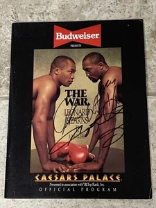 1988 Sugar Ray Leonard Vs. Thomas Hearns Dual Signed On-site Boxing Program JSA - Picture 1 of 2