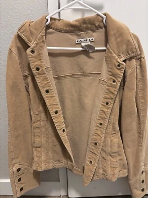 Vintage A.M.I. Camisa Cord-m Mediana Med Tan Foto 1 de 4