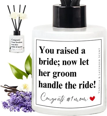 Funny Mother of The Bride Gift, Reed Diffuser Set with Heartfelt Quote, Perfect - Image 1 of 3