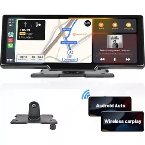 Hikity Touchscreen Portable Bluetooth Car Stereo Wireless Apple CarPlay Android - Picture 1 of 6