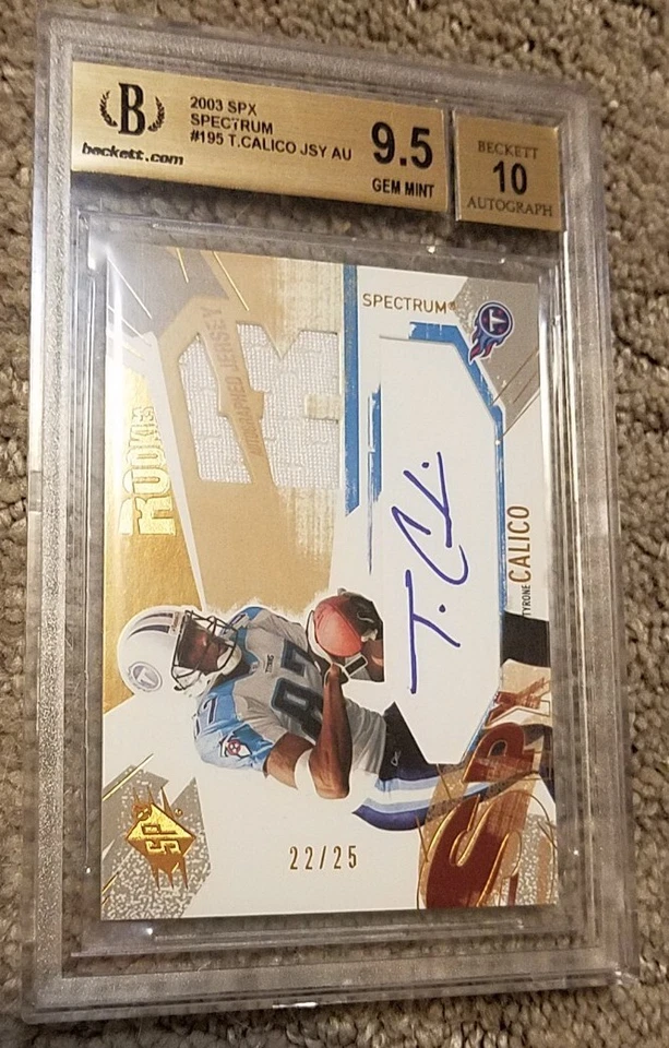 🔥2003 Tyrone Calico SPx BGS 9.5 10 Auto Jersey Spectrum Rookie 22/25 Low POP - Image 1 of 2