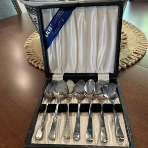 Raimonds Sheffield England Silver Plate Grapefruit Spoons in the Original Box 7 - Picture 1 of 8