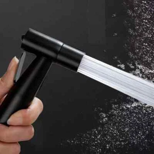 Handheld Bathroom Sprayer Shower/Bidet Head w/ 1.5m Hose and Hanger, Matte Black - Picture 1 of 4