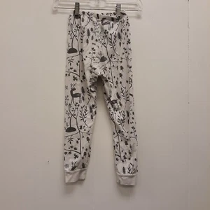 Phoebe Cat Girls Pajama Sz 7 years black/White forest with deer 100% cotton  - Picture 1 of 8