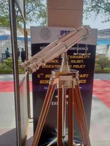 18'' Brass Navy Binocular Nautical Antique with Wooden Floor Tripod Stand Gift - Picture 1 of 10