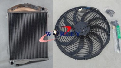 3 ряда алюминиевый радиатор и вентилятор для AUSTIN HEALEY 3000 1959-1967 MT 60 61 62 63 - Изображение 1 из 4