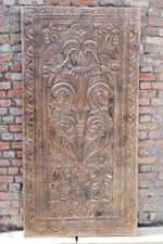 VINTAGE India Carved Wood Kalpavriksha Panel Wall Art Artistic Door Panel 84x40