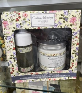 Crabtree & Evelyn Summer Hill Set - Body Butter 12.7 oz & Body Oil 120 ml - Picture 1 of 2