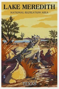 Postkarte Texas Fritch Lake Meredith Nationales Erholungsgebiet Hutchinson Cnty postfrisch - Bild 1 von 1