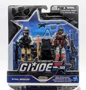 Hasbro G.I. Joe 50th Anniversary Troop Build Up STEEL BRIGADE vs IRON GRENADIER! - Picture 1 of 2