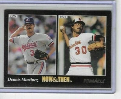 1993 Pinnacle #291 Dennis Martinez  Now & Then Montreal Expos/Baltimore Orioles - Image 1 of 2