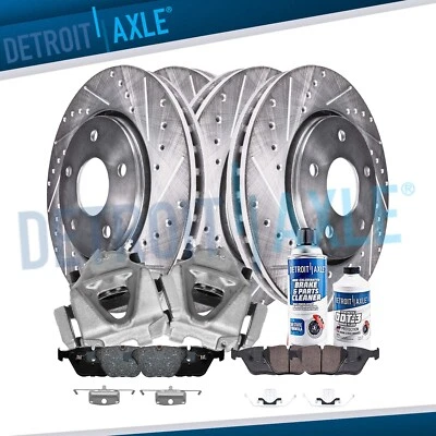 Rotores perforados delanteros y traseros pastillas de freno pinzas soporte para BMW 328i xDrive X1 Foto 1 de 4