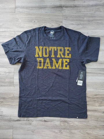 Notre Dame '47 Brand Men's Scrum T-Shirt fighting Irish short sleeve blue gold Cover