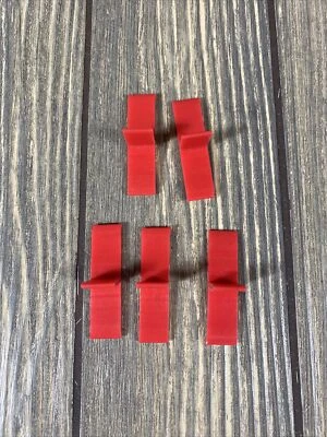 Vintage 1989 Parker Brothers Clue Jr 5 Red Stands Replacement Piece Part - Image 1 of 2