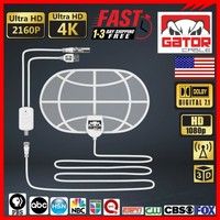 Digital Indoor HDTV Antenna 4K 1080p TV Amplifier UHF VHF 980 Miles Signal Range