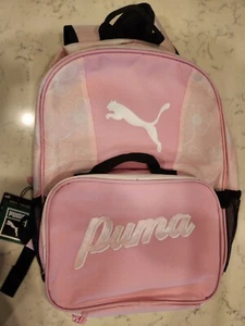 Puma 2 Pc Logo Print Backpack& Lunchbox NWT - Picture 1 of 5