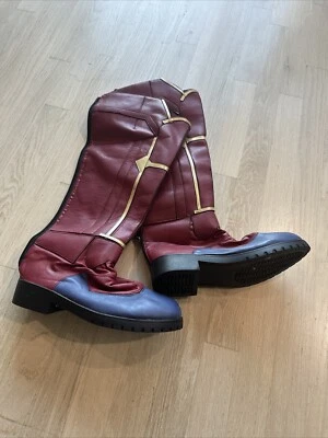 Captain Marvel Carol Danvers Disfraz Zapatos Halloween Talla 9.5 ¡usados una vez! Foto 1 de 4