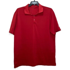 Men’s Nike Golf Striped Polo Shirt Red Striped Dri Fit Size Large - Picture 1 of 7