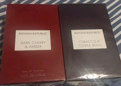  Banana Republic Dark Cherry & Amber And Tobacco & Tonka Bean New In Sealed Box  - Image 1 of 4