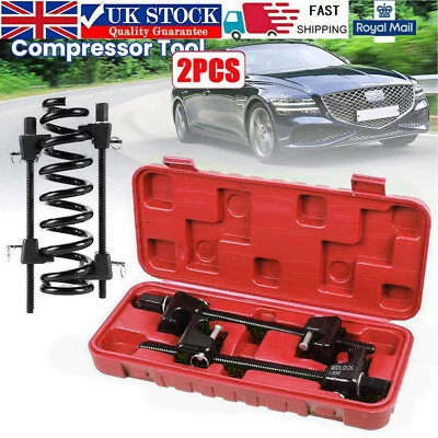 2PCS Car Coil Spring Compressor Heavy Duty Tool Suspension Clamp Kit With Case ✅ - Image 1 of 4