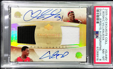 /5 Chris Bosh EXQUISITE DUAL AUTO Jersey Patch PSA 8 2005 UD Villanueva ROOKIE