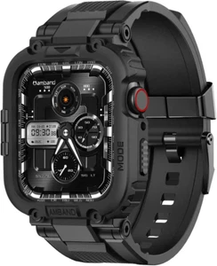 Bands Compatible with Apple Watch 8/7 45Mm, M1 Sport Series Rugged Case with Str - Picture 1 of 18