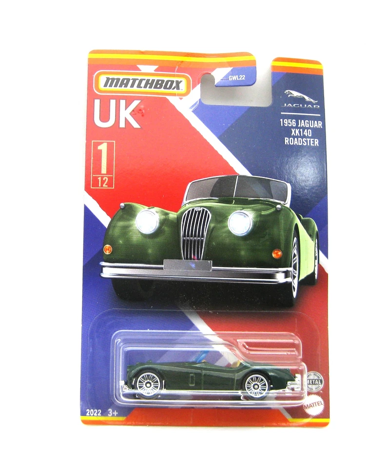 Matchbox Jaguar XK140 Roadster UK 1956 grün 1:64 - Bild 1 von 1