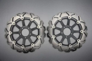 Pair of Wave Floating Front Brake Discs 320mm KAWASAKI ZZR 1100 ZXT10D 1993-2001 - Picture 1 of 1