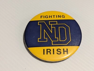 Notre Dame Fighting Irish Pinback Button Large 3.25"  1984 - Image 1 of 4