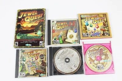 6 PC Spiele JEWEL QUEST CD Roms in Hüllen Inka Quest Solitaire Mysteries - Bild 1 von 4