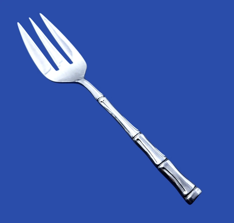 Lifetime Cutlery LCU13 Bamboo Stainless Flatware -- Cold Meat Serving Fork 8 3/8 - Image 1 of 1