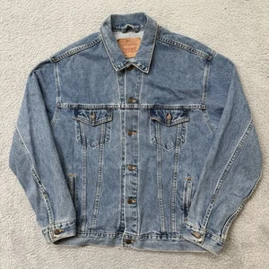 Chaqueta Levis Vintage Para Hombre XL Azul Denim Jean Trucker 70507 0389 Hecha en EE. UU. Años 90 - Imagen 1 de 17
