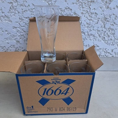 6 verres à bière 1664 33cl, NEUFS en carton - Photo 1/3