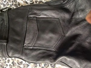 Lederhosen "Genuine"Echtleder Gr.58 schwarz - Bild 1 von 5