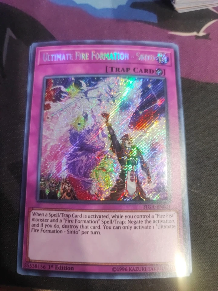 1st Ed Secret Rare Ultimate Fire Formation - Sinto FIGA-EN021 Fists of the Gadge - Image 1 of 1