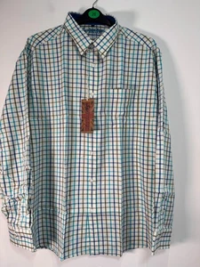 Samuel Windsor Tattersall Shirt Mens Size 2XL Multi Herringbone Twill Button Up - Picture 1 of 10