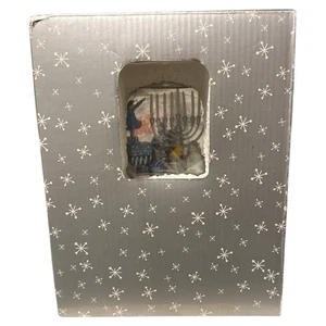 Vintage Bloomingdale’s Holiday Snow Globe Hanukkah New In Box - Picture 1 of 7