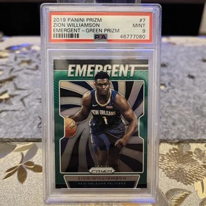 2019-20 Prizm - ZION WILLIAMSON RC - PSA 9 Mint #7 Emergent GREEN Prizm - Bild 1 von 2