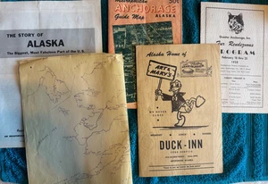 Vintage Anchorage Alaska Karte 1958 Fell Rendezvous Duck-Inn Menü Geschichte 49. Bundesstaat USA - Bild 1 von 10