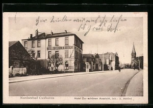 Cuxhaven, Ansichtskarte, Hotel zur schönen Aussicht von A. Barthol 1941  - Picture 1 of 2