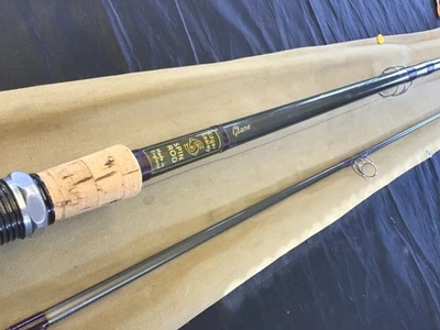 Caña de pescar giratoria vintage Edgar Sealey Glane 10 pies fibra de vidrio lucio salmón Foto 1 de 4