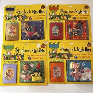 Vintage Kiddles Sleeping Biddle Muffet Bilderbuch Puppe Mattel 1966 VERSIEGELT X4 vier - Bild 1 von 15