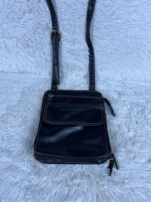Relic Crossbody Bag Womens Black Pebbled Organizer Adjustable Strap Pockets - Image 1 of 4
