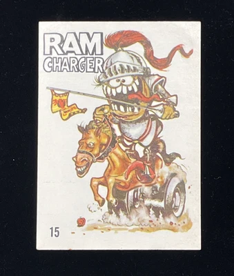 RAM CHARGER #15- Vtg 1969 Original Donruss Odd Rods Sticker Card -60's Humor - Image 1 of 2