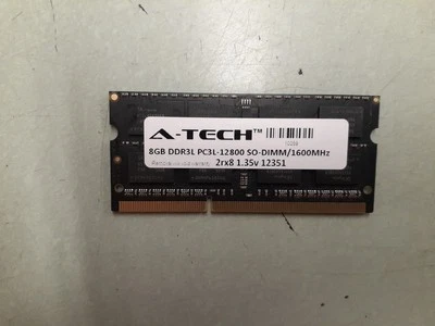 A-Tech 8GB 2RX8 DDR3L PC3L-12800 1600MHz 1.35v Laptop Memory 12351 - Image 1 of 2