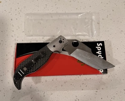 Spyderco Ed Schempp Navaja PlainEdge Knife C147CFP  NIB Discontinued RARE - Image 1 of 3