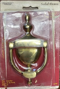 Brainerd Solid Brass Door Knocker 6-1/16" x 3-1/16" NWT In Package - Picture 1 of 3